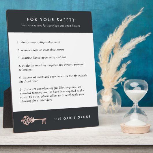 実在Estate Showing / Open House Client Safety フォトプラーク (側面)