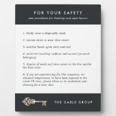 実在Estate Showing / Open House Client Safety フォトプラーク (正面)