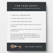 実在Estate Showing / Open House Client Safety フォトプラーク (正面)