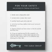 実在Estate Showing / Open House Client Safety フォトプラーク (正面)