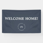 実在Estate Welcome Home Sign Upload Your Logo 横断幕 (横)