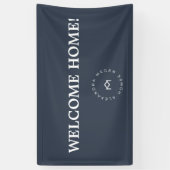 実在Estate Welcome Home Sign Upload Your Logo 横断幕 (縦)