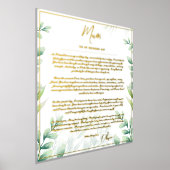 実在Foil Parents of Bride Groom Momパパ 箔ポスター (レイダウン)