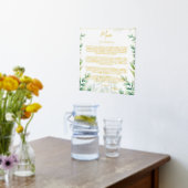 実在Foil Parents of Bride Groom Momパパ 箔ポスター (レイダウン (キッチン))