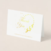 実在Gold Foil & Pearls THANK 結婚 YOU's Card 箔カード (正面)