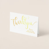 実在Gold Foil THANK YOU Baby Shower Photo Card 箔カード (正面)
