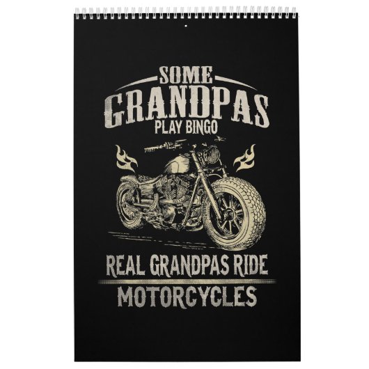 実在Grandpasのバイクギフトに乗るGrandpas.pn カレンダー (カバー)