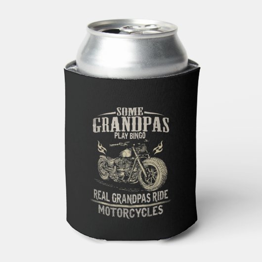 実在Grandpasのバイクギフトに乗るGrandpas.pn 缶クーラー (缶正面)