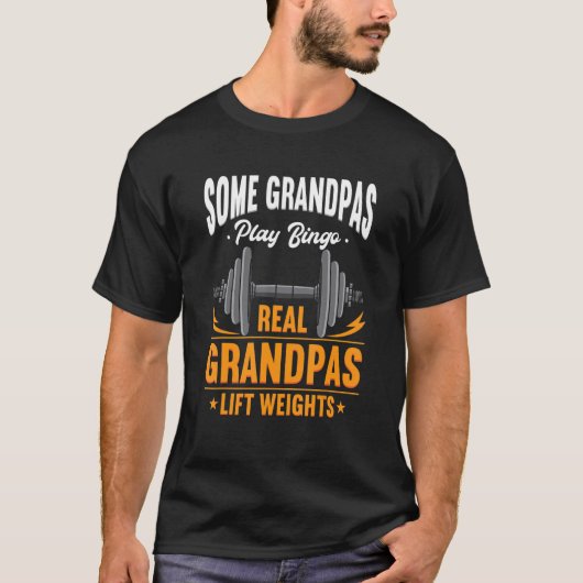 実在Grandpas Lift Weights Tシャツ (正面)