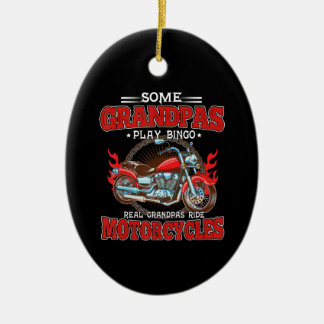 実在Grandpas Ride Motorcycles Motorbike Lover セラミックオーナメント