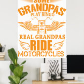 実在Grandpas Ride Motorcycles Poster ポスター (ホームオフィス)