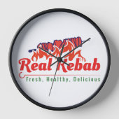 実在Kebab Logo Wall Clock 壁時計 (正面)
