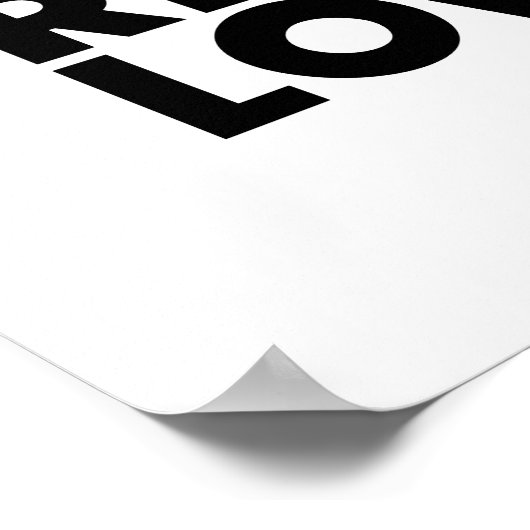 「実在LOVE」バおもしろいーガーファストフード好きポスター ポスター (角)