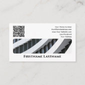 実在QRコード事務モダン建物 名刺 (裏面)