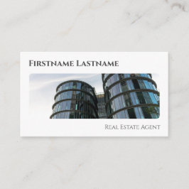 実在QRコード事務モダン建物 名刺