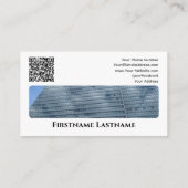 実在QRコード事務モダン建物 名刺 (裏面)