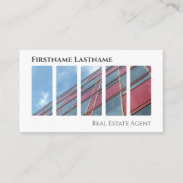 実在QRコード事務モダン建物 名刺