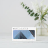 実在QRコード事務モダン建物 名刺 (スタンド正面)