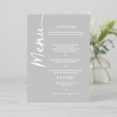 実在Silver Foil Scriptのメモダンニュー結婚・カード 箔招待状 (立ち正面)