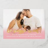 実在Snuggle Foilおもしろいベビー誕生発表 箔シーズンカード (正面)