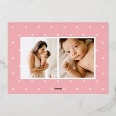 実在Snuggle Foilおもしろいベビー誕生発表 箔シーズンカード (裏面)