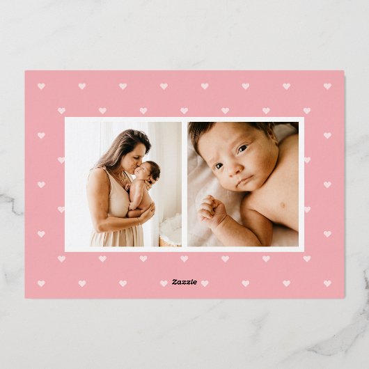 実在Snuggle Foilおもしろいベビー誕生発表 箔シーズンカード (裏面)