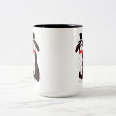 実在Tuxedo Bunny 2トーンのコーヒーマグ ツートーンマグカップ (中央)