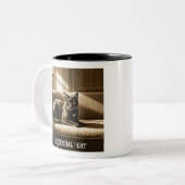 実存主義の猫 ツートーンマグカップ (正面左)