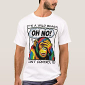 実存主義チンパンジー: 深刻な霊長類の顔Tシャツ Tシャツ (正面)