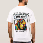 実存主義チンパンジー: 深刻な霊長類の顔Tシャツ Tシャツ (裏面)