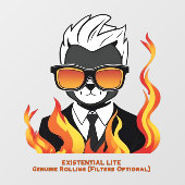 実存性ライト漫画キャットトランスペアレント ウィンドウサイン (シート)