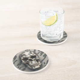 実存性LITEメメントモリ迷彩柄スカル コースター