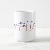 実存恐怖感 – 白マグラフ コーヒーマグカップ (中央)