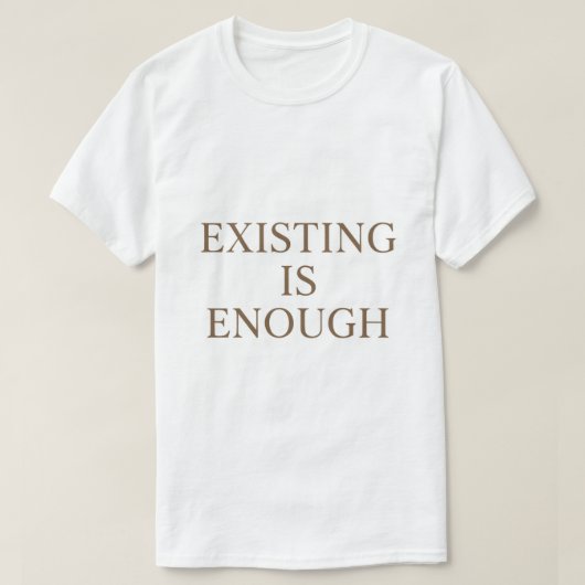 実存的ミームミニマルデザイン Tシャツ (デザイン正面)