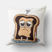 実存的危機に見舞われた焼きトースト クッション (正面)