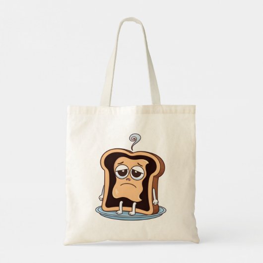 実存的危機に見舞われた焼きトースト トートバッグ (裏面)