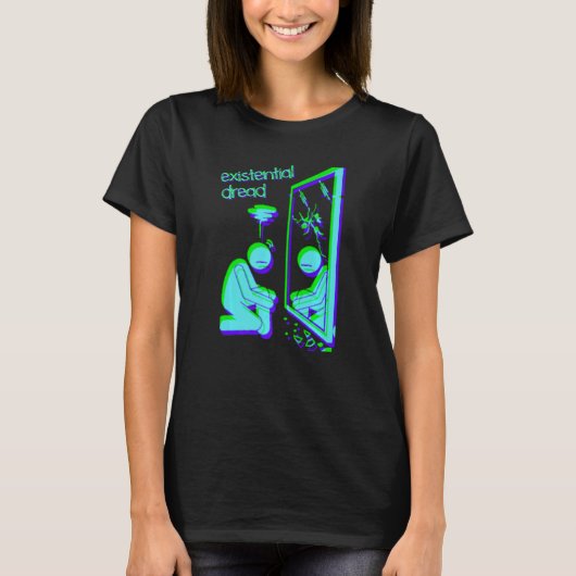実存的恐怖を抱く実存的なかわいい Tシャツ (正面)