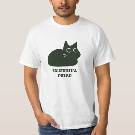実存的恐怖ネコ Tシャツ (正面)