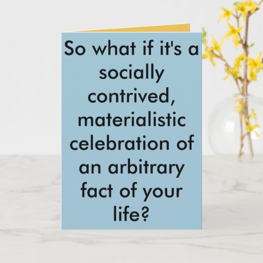 実存的誕生日カード カード (黄色い花)