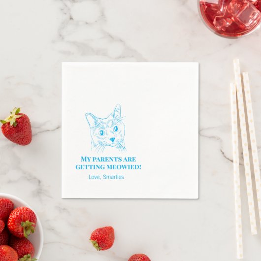 実家で飼っている猫のナプキン結婚に悩まされている スタンダードカクテルナプキン (インサイチュ)