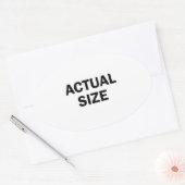 実寸 楕円形シール (封筒)