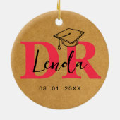実恋しく思際Phd卒業式 セラミックオーナメント (裏面)