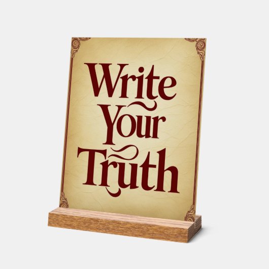 実書事 アクリルサイン (傾斜)