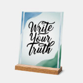 実書事 アクリルサイン (傾斜)