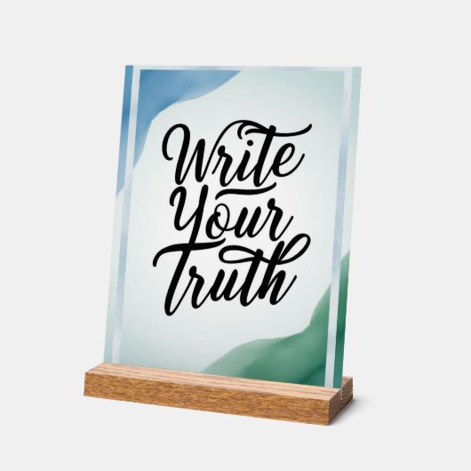 実書事 アクリルサイン (傾斜)