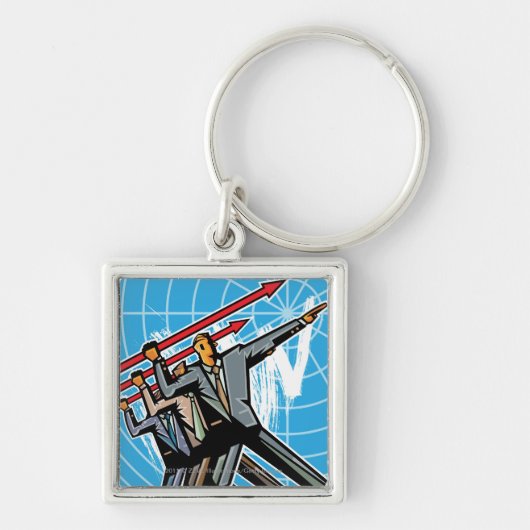 実業家の投げる矢の印 キーホルダー (正面)