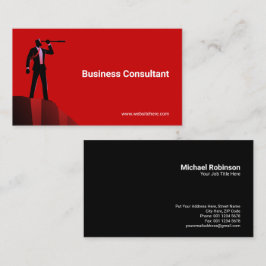 実業家の望遠鏡崖 | 概念 | レッド 名刺