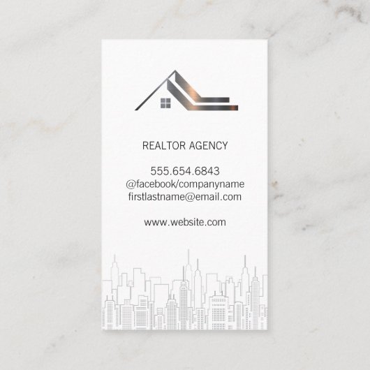 実業家 |エステート実在ロゴ |スカイライン 名刺 (裏面)