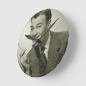 実業家 ラウンド壁時計 (傾斜)