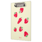 実物大のジューシーな赤イチゴ（ベージュ） クリップボード (左)